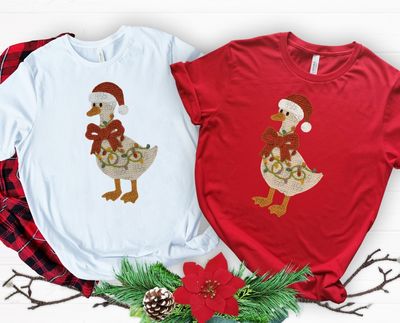 Silly Christmas Goose  Shirt Design DTF or Sublimation