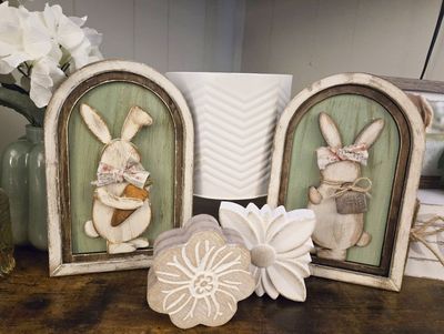 Arched Bunny Frame Wood Blank
