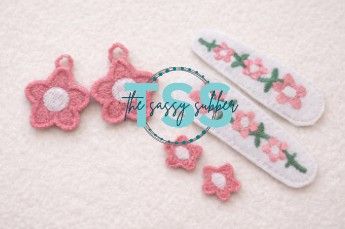 Mommy and Me Floral Earring and Clip Set Digital File