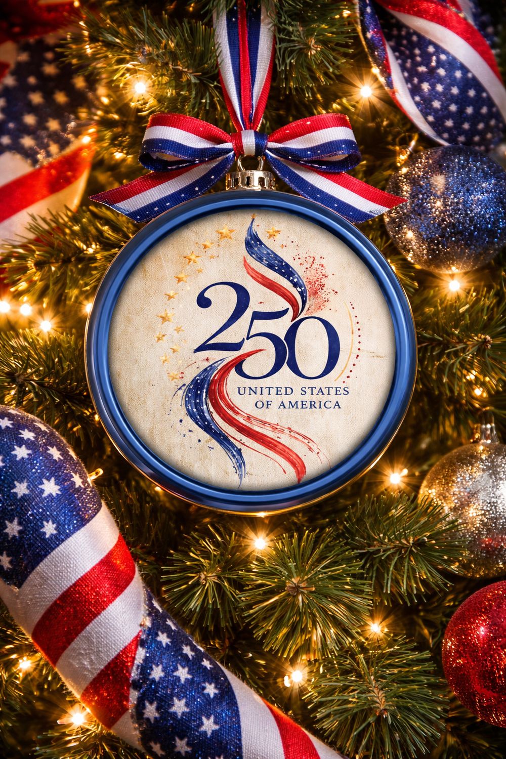 250 Birthjday of America Ornament Sublimation File