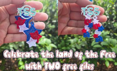 Land of the FREE earrings 2 zip files