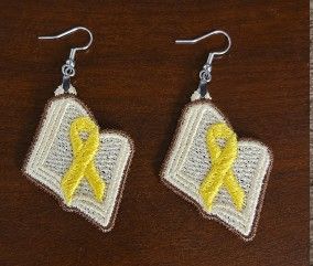 Awareness Ribbon Earrings ( ornament not included in this listing)