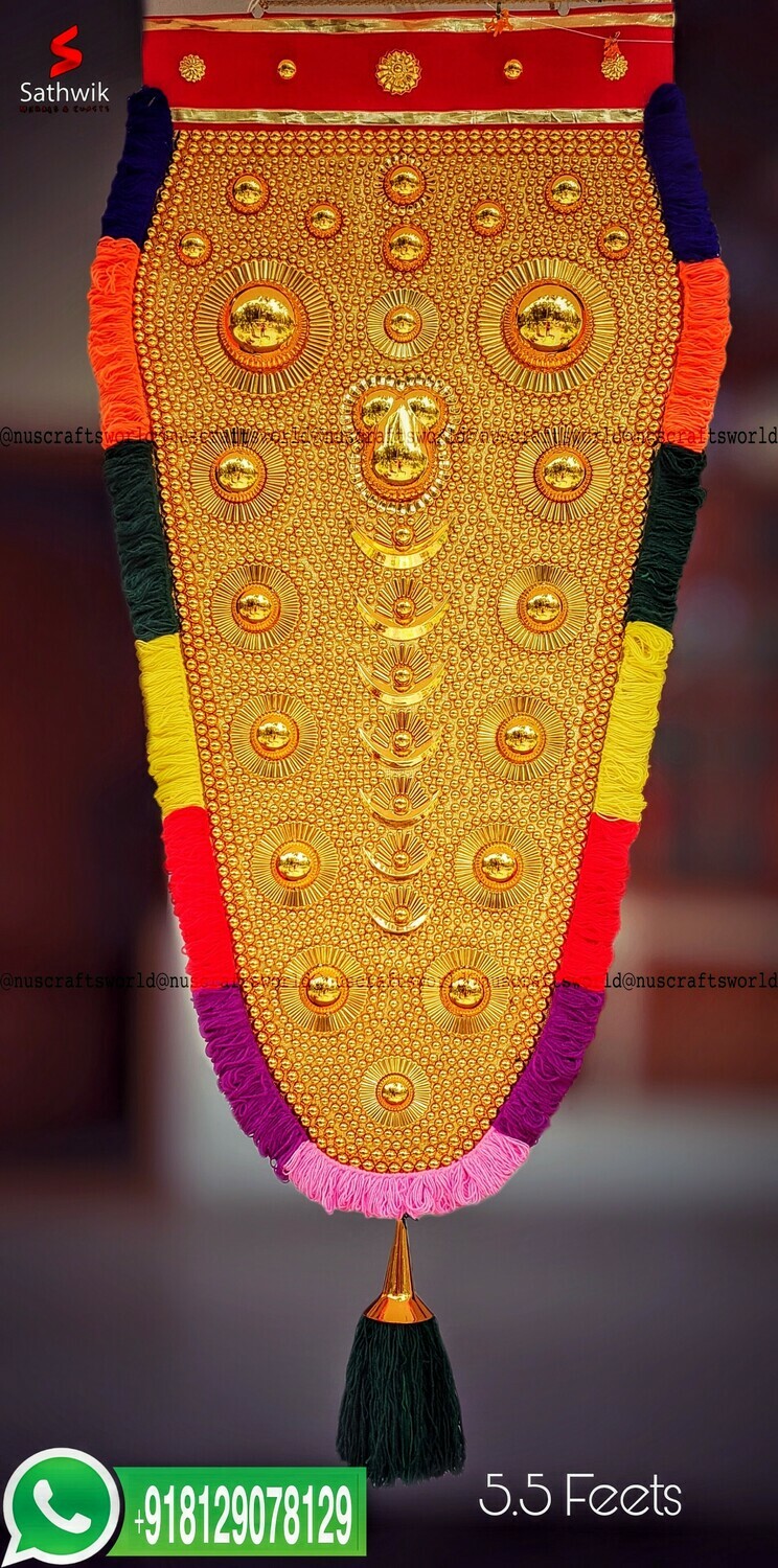 Decoration Nettippattam (Kerala Traditional Elephant Ornament-Decoration type (5.5 feet)