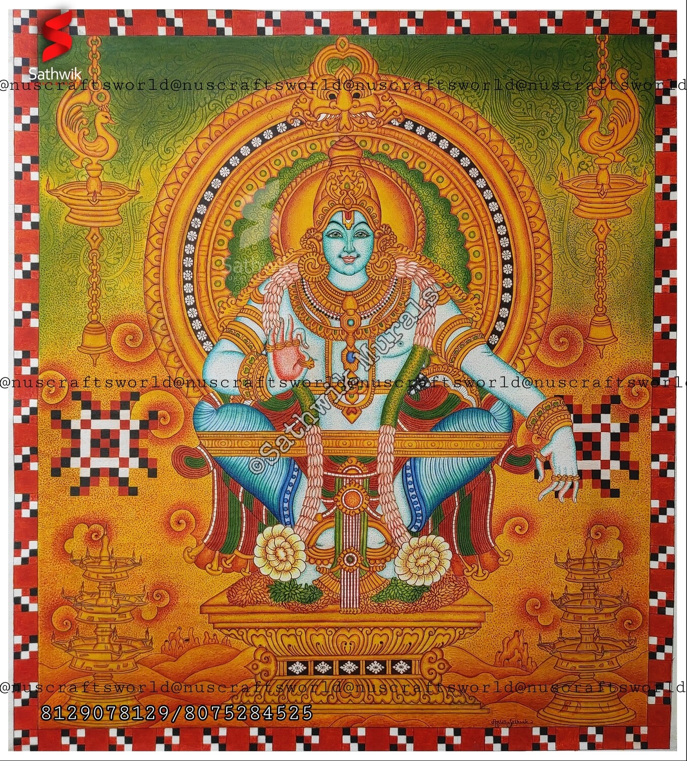 SreeDharma shastha Mural painting