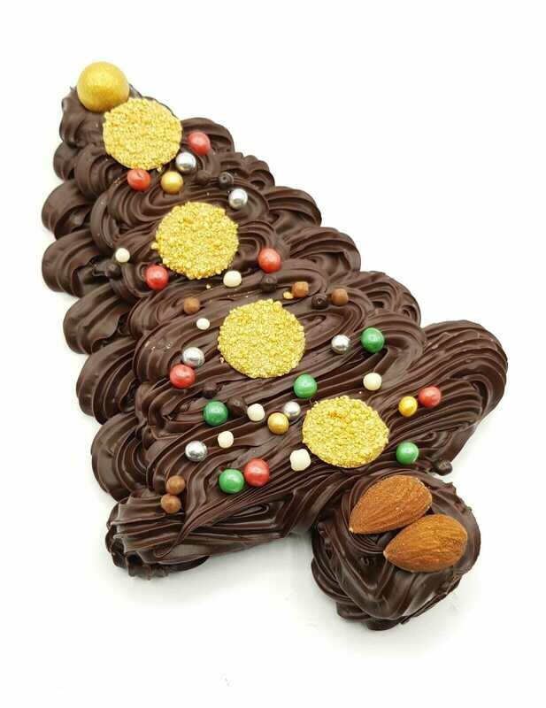 Chocolade kerstboom - puur - groot