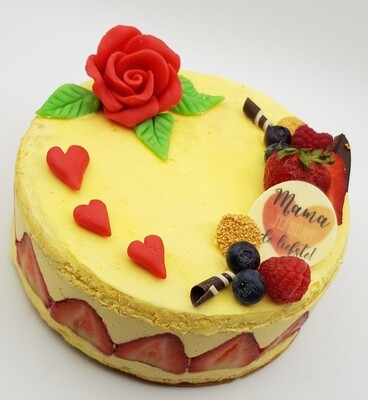 ❤ speciaal voor moederdag ❤ overheerlijke fraisier taart ❤ 8 persoons taart