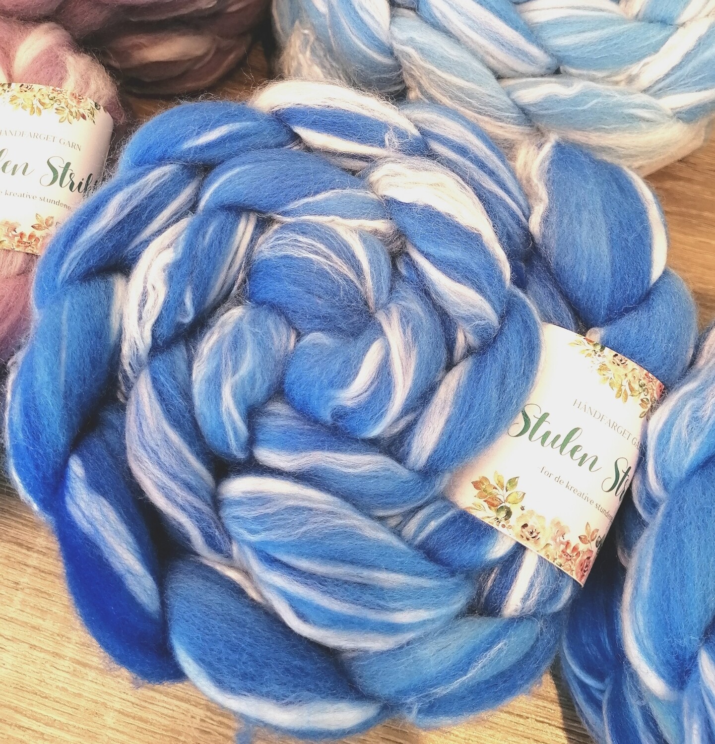 Merino/ Bambus SPINNEFIBER - Håndfarget  18