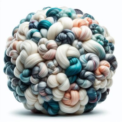Håndfarget Spinnefiber