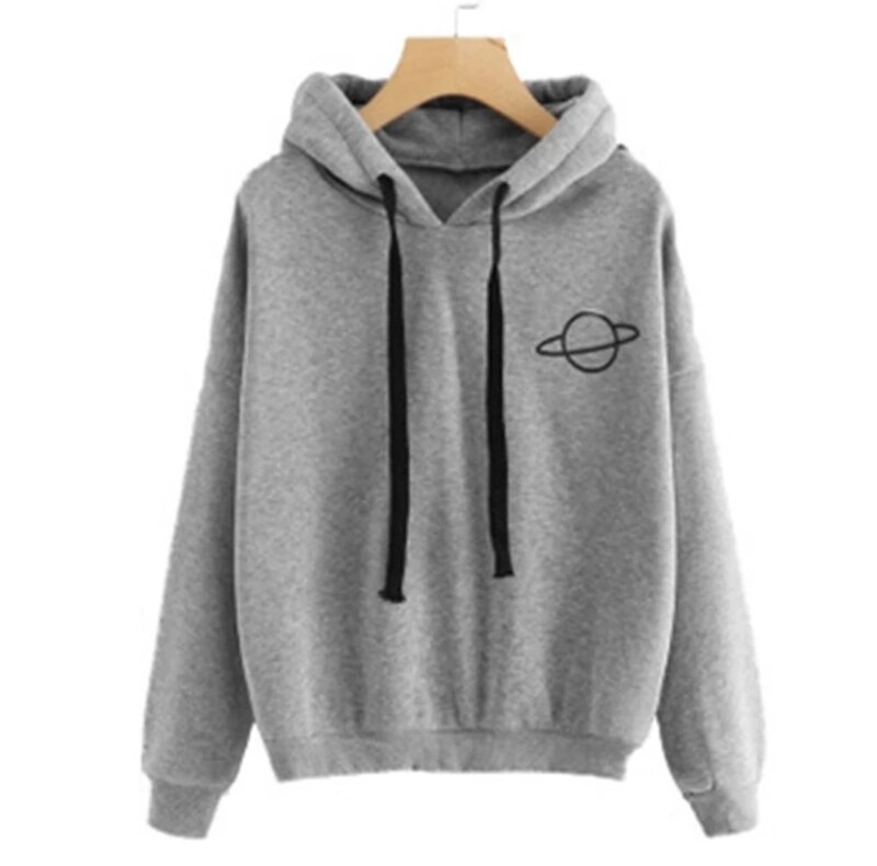 Women Hoodies Casual Print Solid Loose ( BUY 1, GET 2 FREE).
