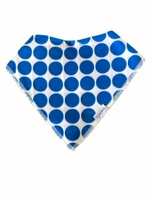 Blue Spot Baby Dribble Proof Bandana Bib