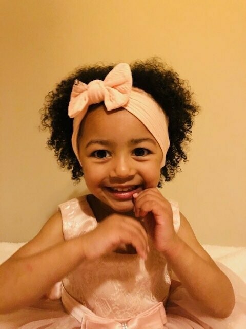 Baby  Peach Twisted Cable Knot Bow Baby Headband