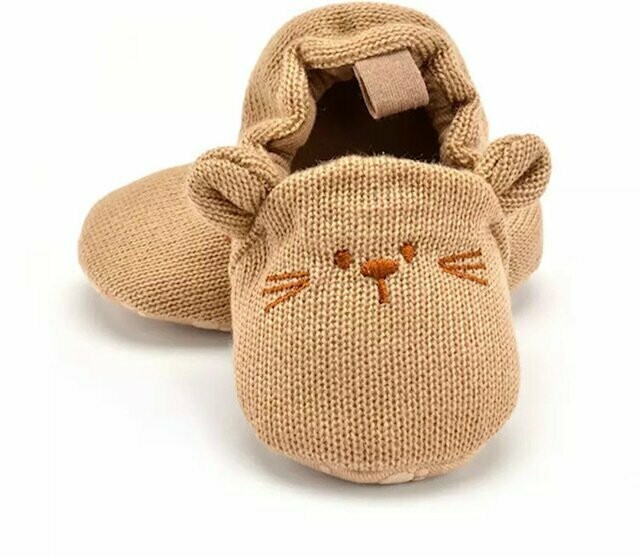 Brown Baby Anti Slip Prewalker Shoes
