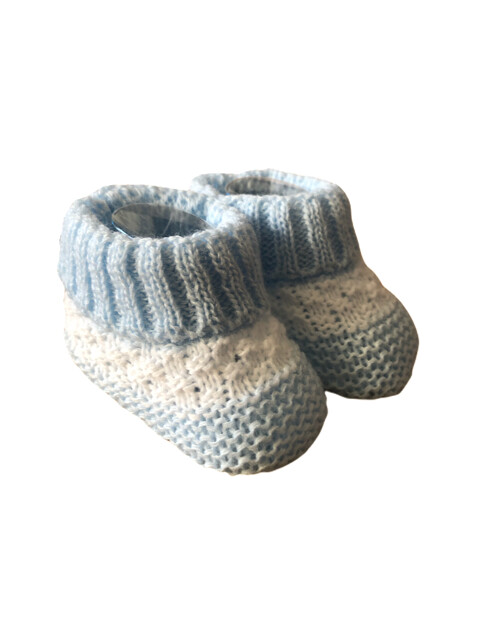 Newborn Blue Knitted Booties