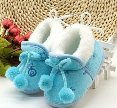 Cosy Blue Baby Slippers