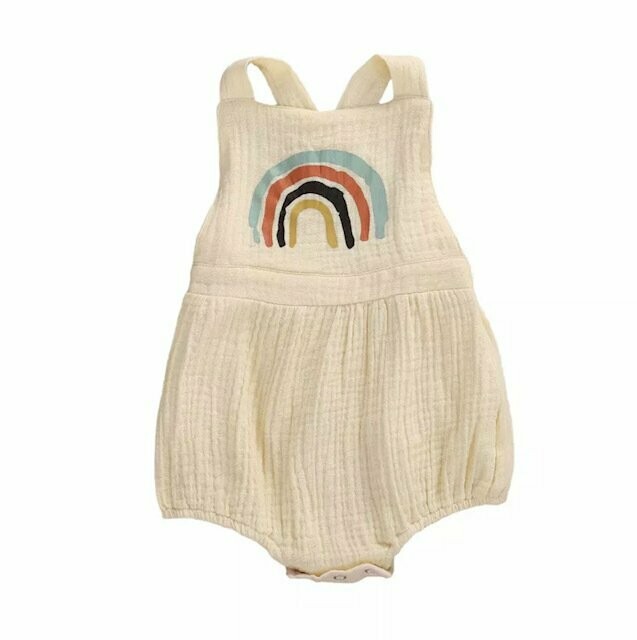 Cream Rainbow Baby Romper Cream Rainbow Baby Romper