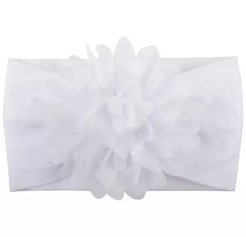 White Flower Baby Headband