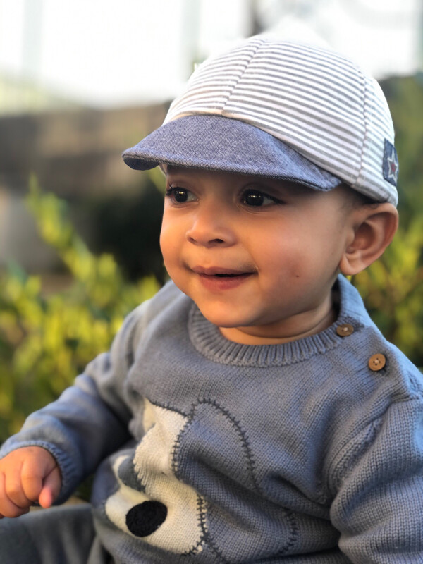 Grey Stripe Baseball Cap