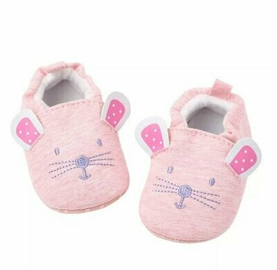 Pink Mouse Baby Slip on Shoes
