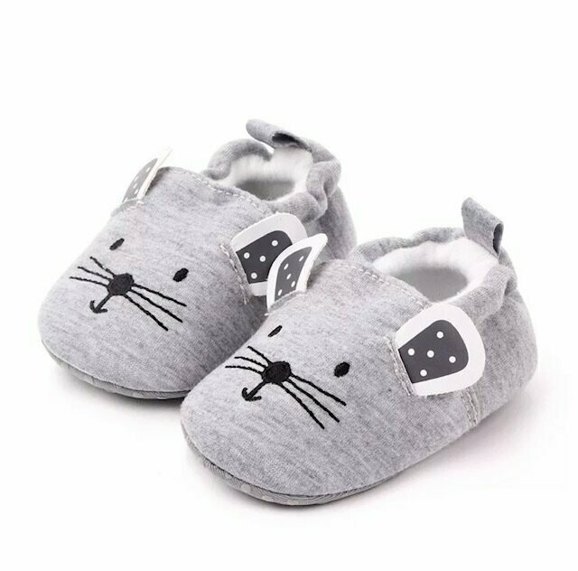 Grey Mouse Baby Slip on Shoes Grey Mouse Baby Slip on Shoes