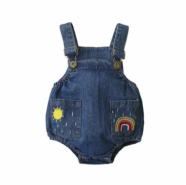 Denim Sunshine Baby Romper Denim Sunshine Baby Romper