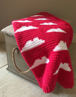 Pink Cloud Irish Handmade Baby Blanket