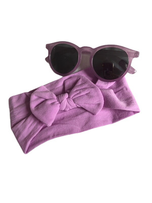 Purple Toddler Sunglasses & Headband 