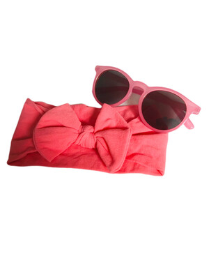 Pink Toddler Sunglasses & Headband 