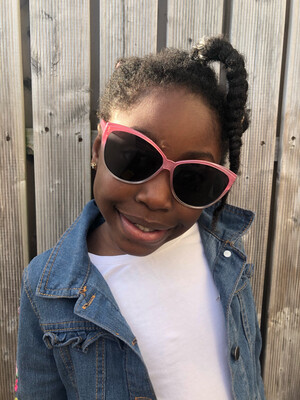  Pink & Clear Kids Sunglasses 