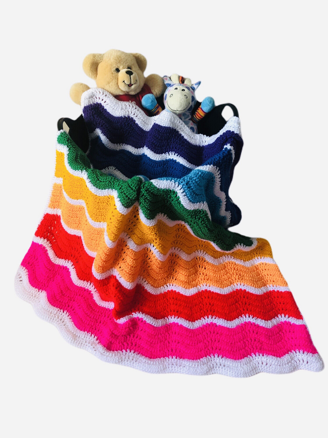 Colorful Rainbow Irish Handmade Baby Blanket