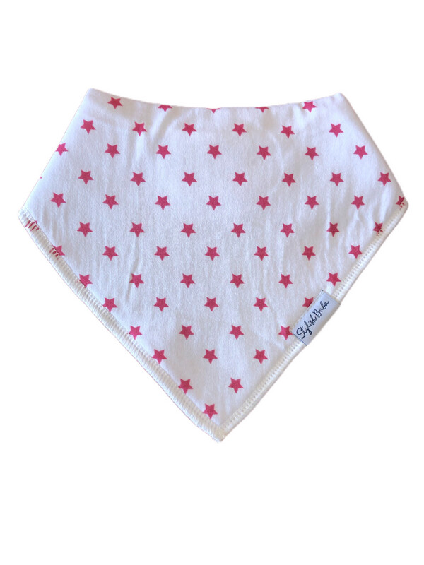 Pink Stars Organic Cotton Baby Bib