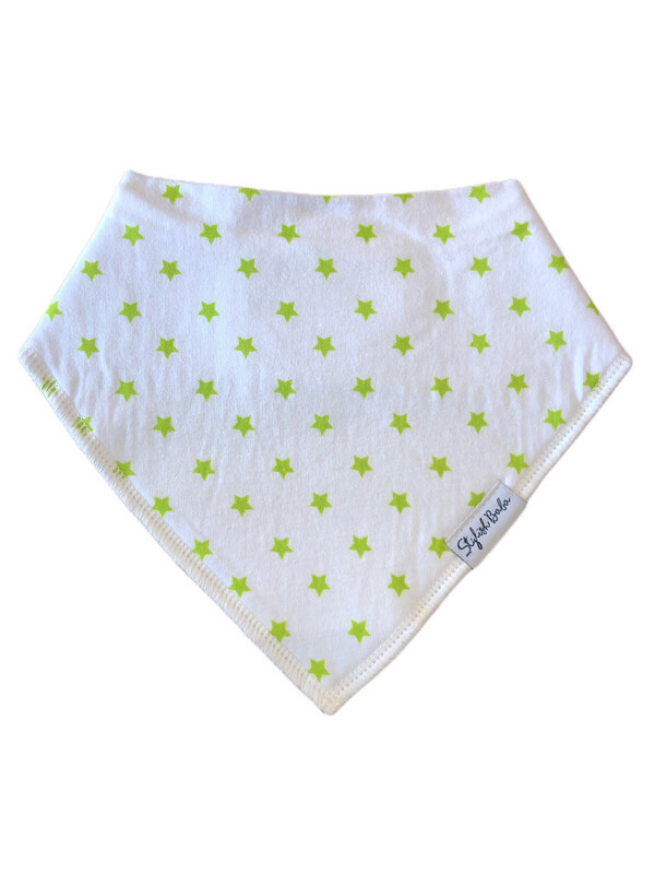 Green Stars Dribble Proof Baby Bib