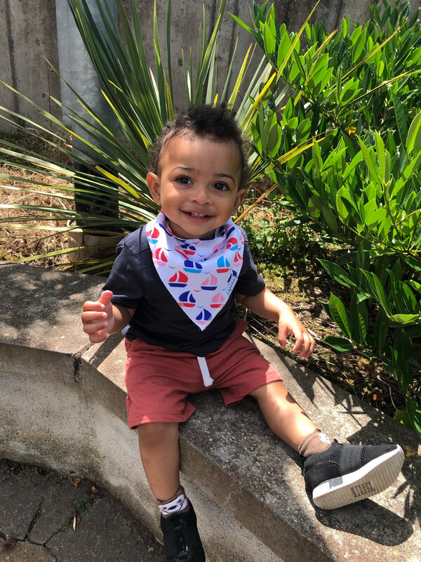 Sailing Boats Drool Proof Baby Bib