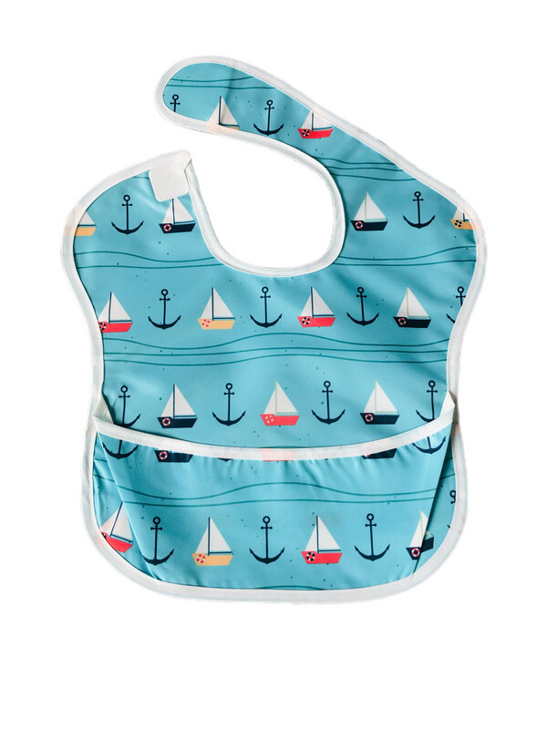 Sailing Boat Waterproof Baby Feeding Bib