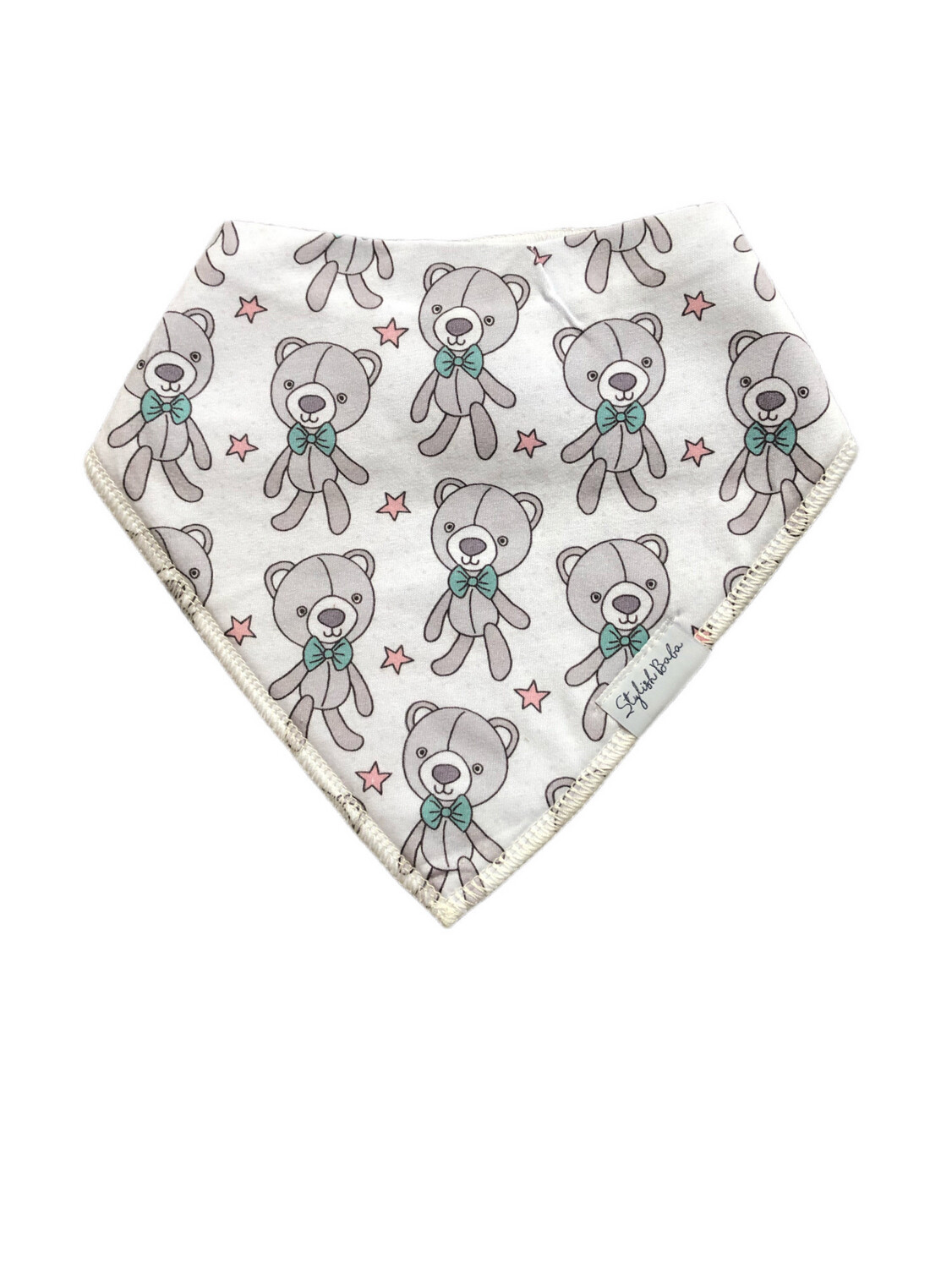 Bow Tie Teddy Bear Baby Bib