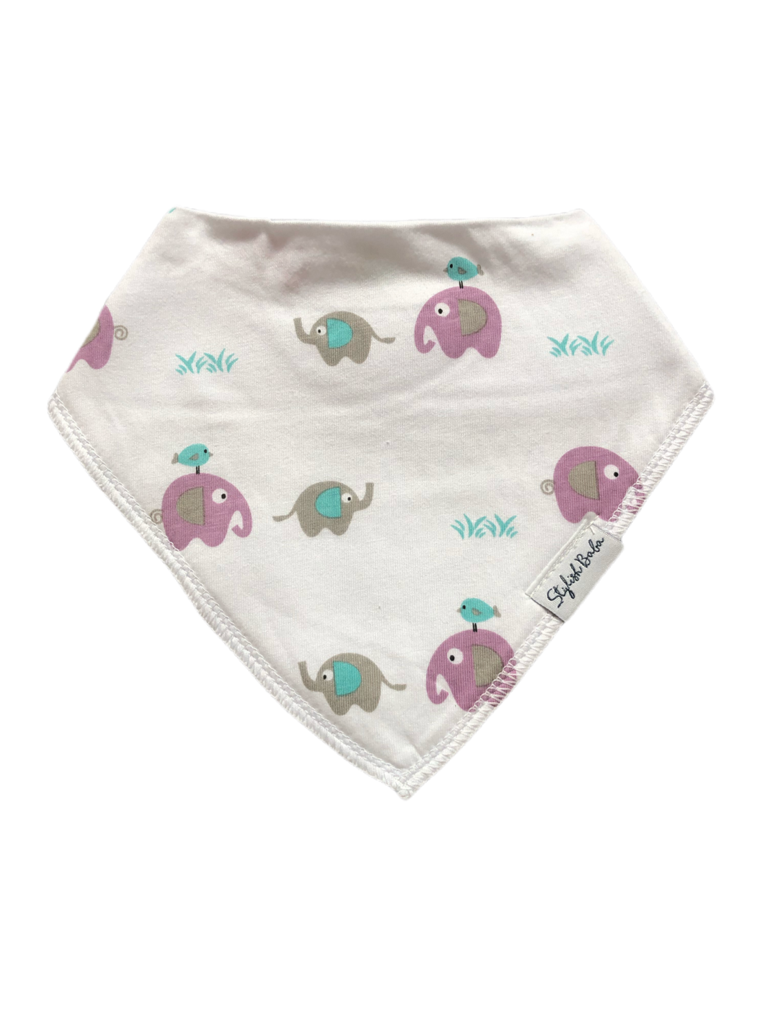 Elephant & Bird Baby Bandana Bib