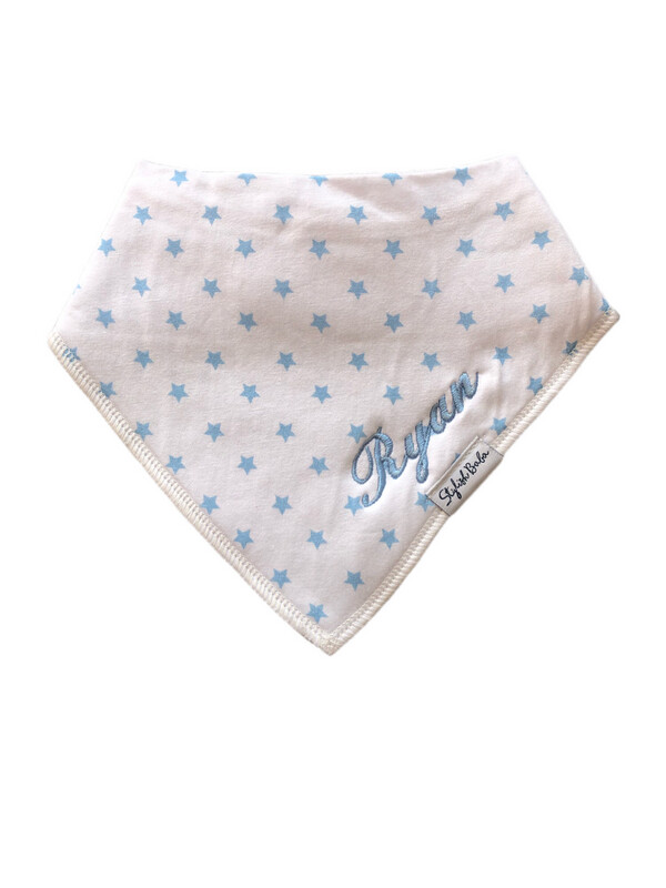 Personalised Star Drool Proof Baby Bandana Bib