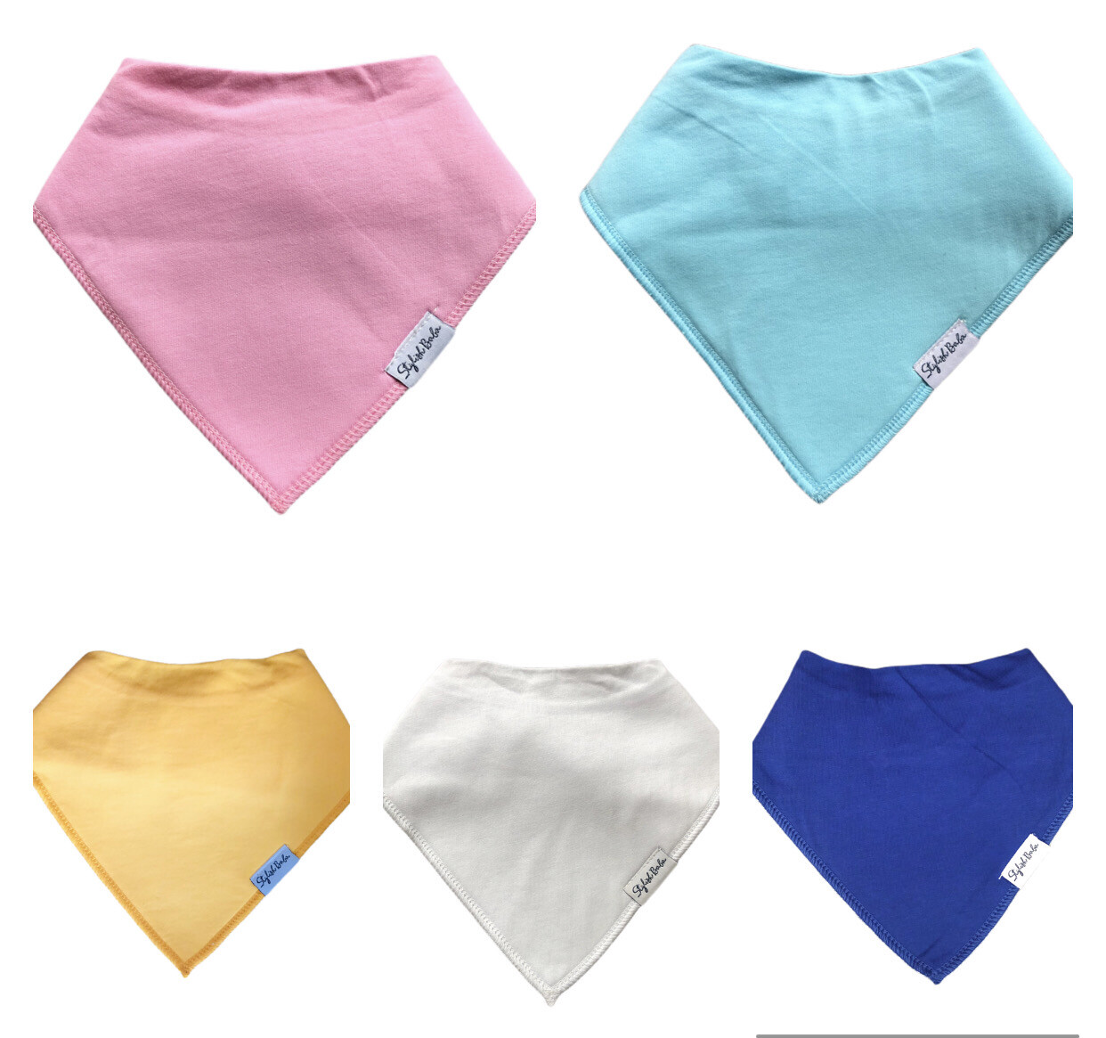  Plain Bandana Baby Bibs