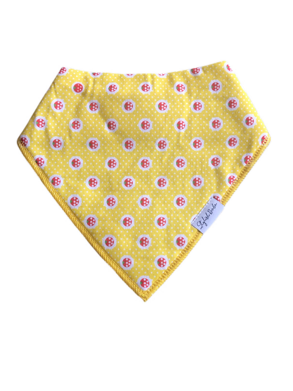 Yellow & Red Cotton Baby Bib