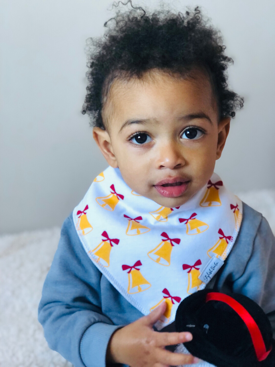 Jingle Bells Cotton Baby Bib