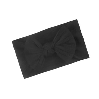 Black Twisted Cable Knot Bow Headband