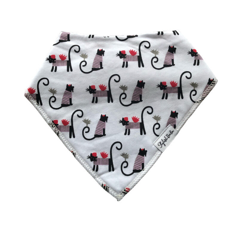 Stylish Cat Cotton Bandana Baby Bib