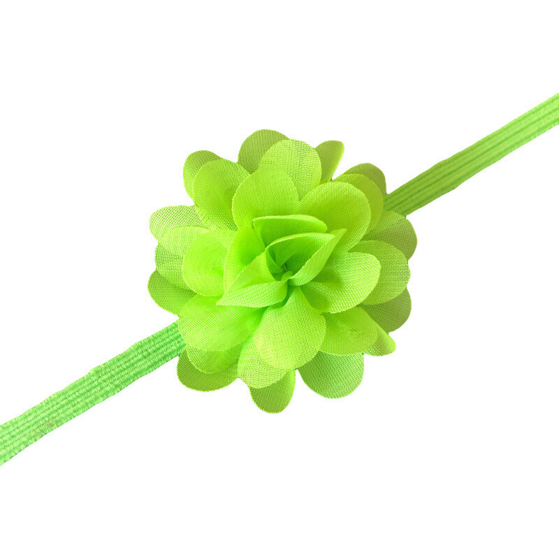 Green Flower Baby Headband