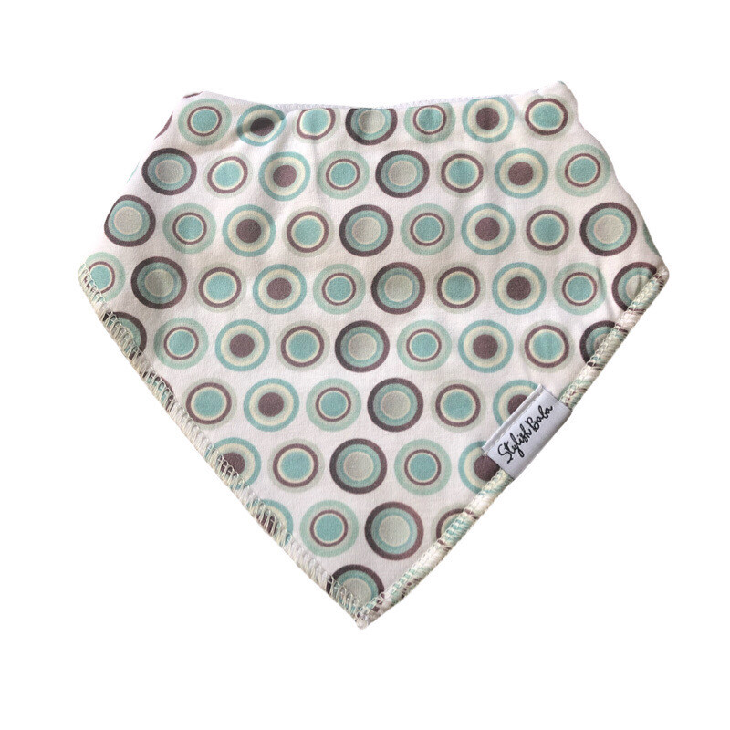 Green Circles Dribble Proof Baby Bib