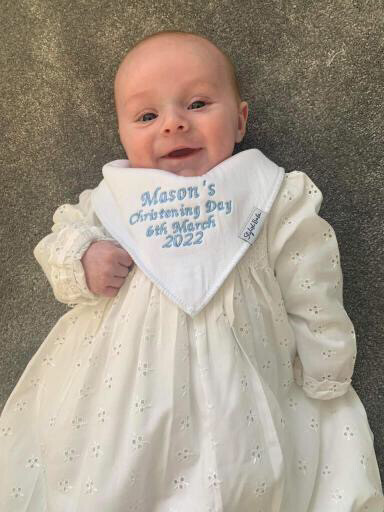 Personalised dribble best sale bibs