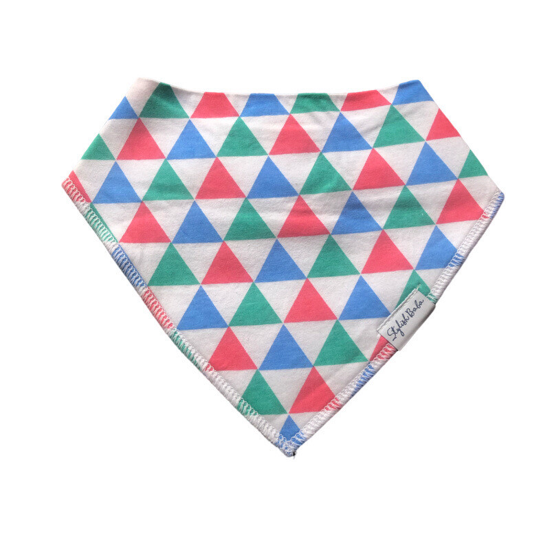 Bright Triangle Design Dribble Proof Baby Bib