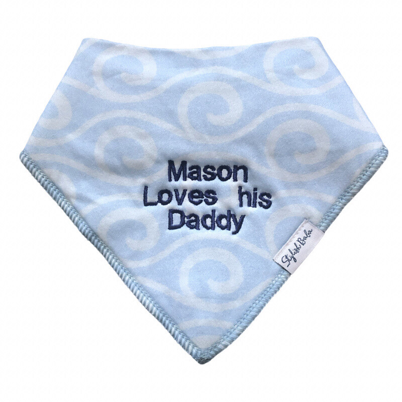 Personalised Fathers Day Baby Bibs