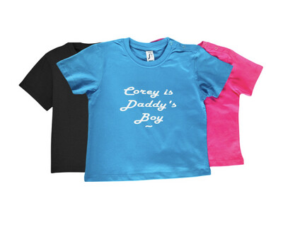 Personalised Daddy’s Boy & Girl Tshirts