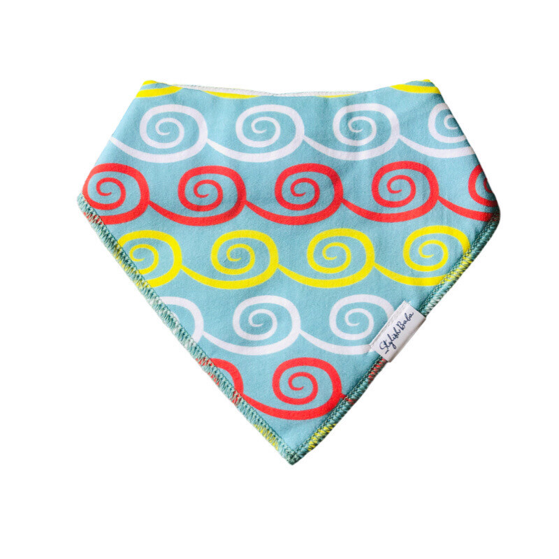 Bright Swirl Drool Proof Bandana Baby Bib