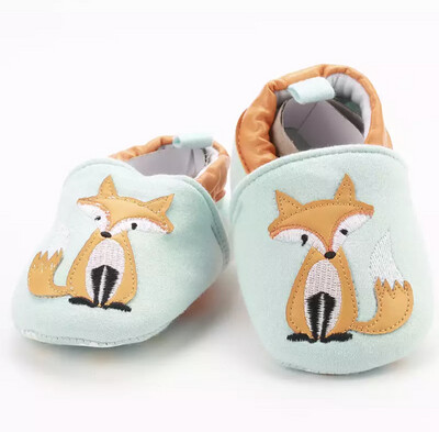 Mint Green Fox Anti Slip Pre-walker Baby Shoes