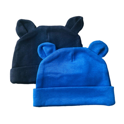 Royal Blue & Navy Baby Bear Hat Set